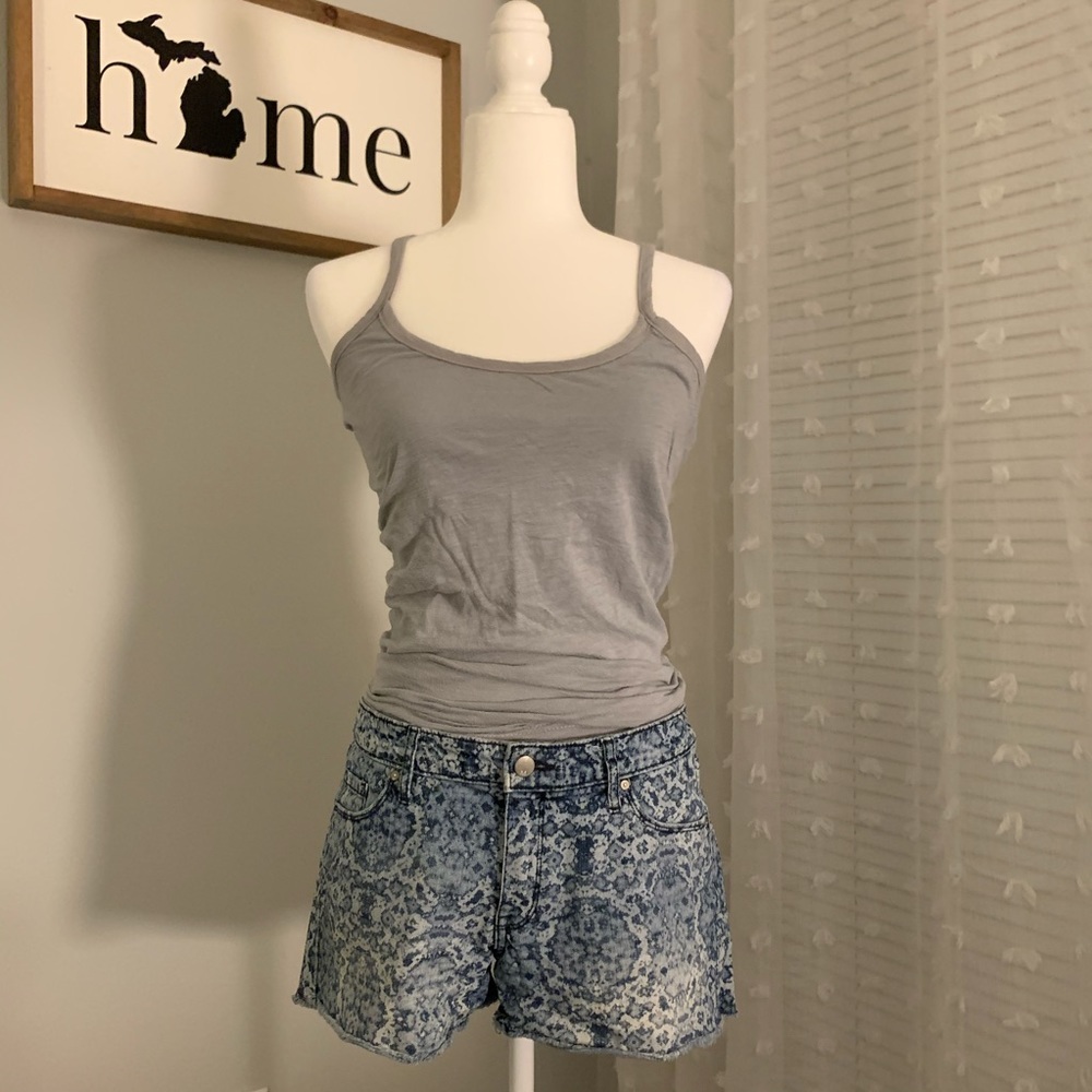 Merona patterned jean shorts